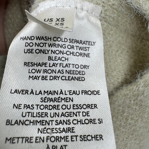 Free People Weather Sweater Womens XS Oversize Slouchy Boho V-Neck Cream Knit - Picture 8 of 10